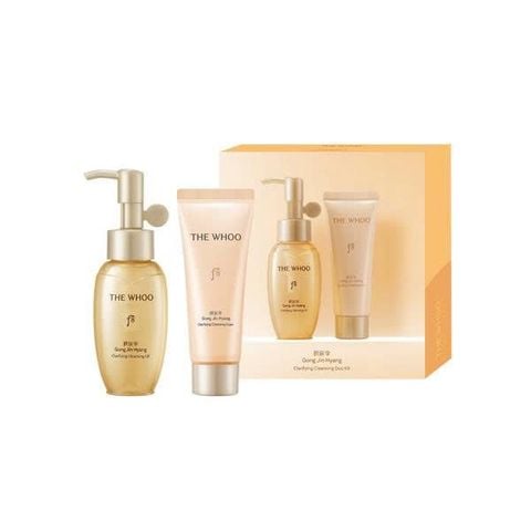Bộ Dầu Tẩy Trang Sữa Rửa Mặt Làm Sạch Da The Whoo Gongjinhyang Clarifying Cleansing Duo Kit
