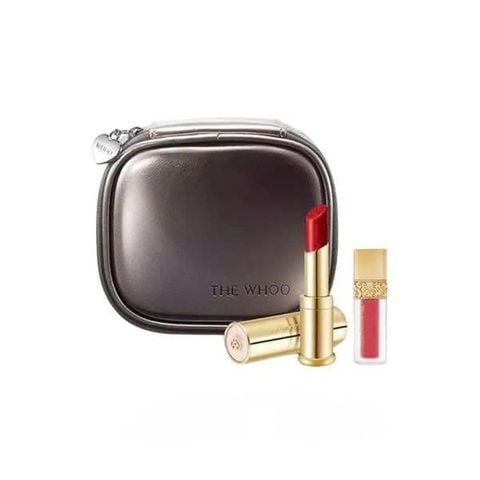 Bộ Son Dưỡng Whoo Glow Lip Balm Màu Wine Red