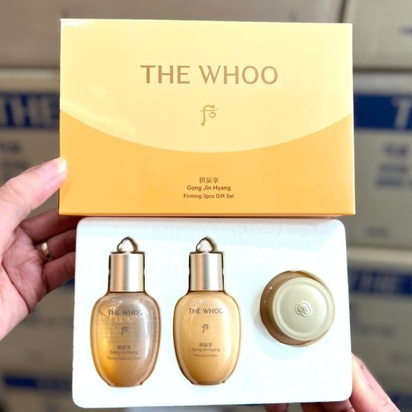 Bộ Dưỡng Ẩm Chống Lão Hóa Whoo Vàng The Whoo Gongjinhyang Firming Mini 3pcs Set