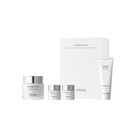 Bộ Kem Dưỡng Trắng Da Ohui Extreme White Niacinamide 10% TX Melatoning Special Set
