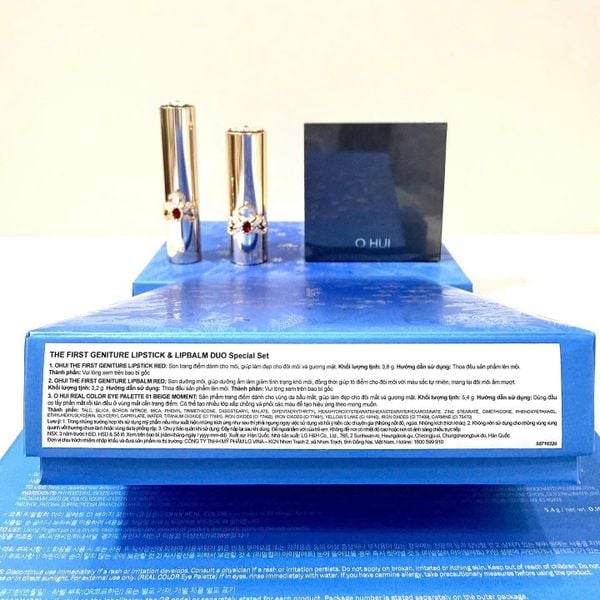 Bộ Son Dưỡng Son Lì Bảng Mắt Ohui The First Special Set
