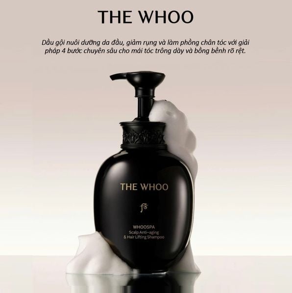 Dầu Gội Chống Lão Hóa Ngăn Ngừa Rụng Tóc THE WHOO Whoospa Scalp Anti-Aging & Hair Lifting Shampoo 350ml