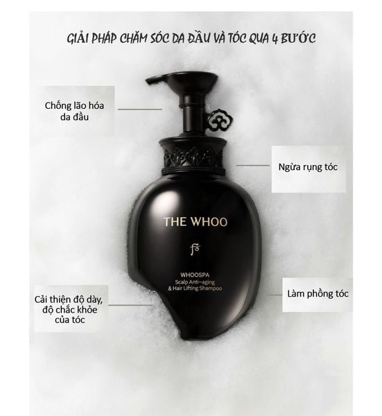 Dầu Gội Chống Lão Hóa Ngăn Ngừa Rụng Tóc THE WHOO Whoospa Scalp Anti-Aging & Hair Lifting Shampoo 350ml