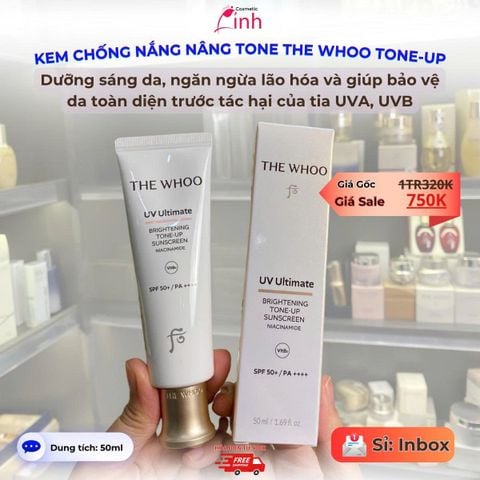 Kem Chống Nắng Nâng Tone The Whoo UV Ultimate Brightening Tone-Up Sunscreen