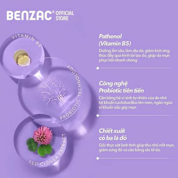 Sữa dưỡng ẩm giúp cân bằng hệ vi sinh cho da dầu mụn BENZAC Microbiome Equalizer 50ml