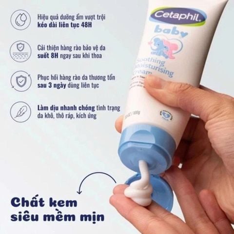 Kem Dưỡng Ẩm Và Làm Dịu Da Cho Bé Cetaphil Baby Soothing Moisturising Cream