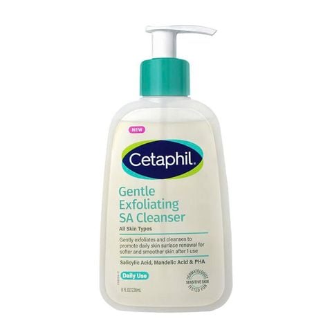 Gel rửa mặt sạch sâu dầu nhờn & tẩy tế bào chết dịu nhẹ Cetaphil Gentle Exfoliating SA Cleanser