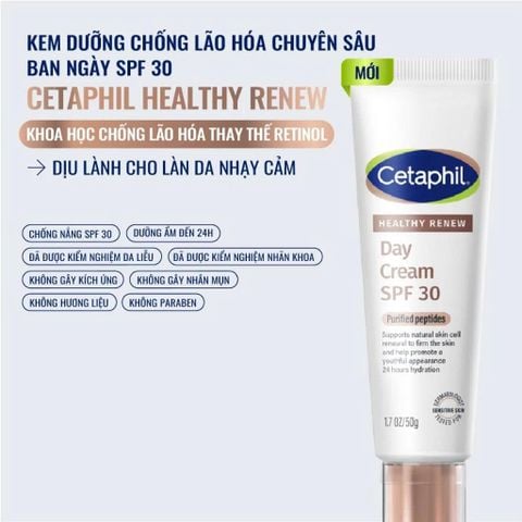 Kem dưỡng chống lão hóa ban ngày SPF 30 cho da nhạy cảm CETAPHIL HEALTHY RENEW DAY CREAM SPF30 50GR