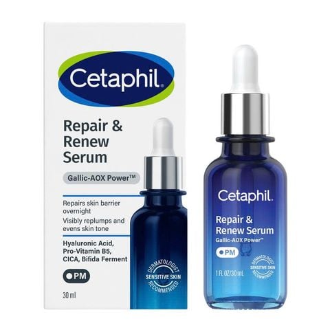 Tinh Chất Phục Hồi & Mờ Nếp Nhăn  Dưỡng Da Chuyên Sâu Ban Đêm CETAPHIL REPAIR & RENEW SERUM 30ML