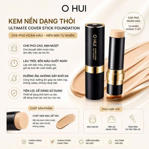 [Flashsale] Kem Nền Dạng Thỏi Ohui Ultimate Cover Stick Foundation