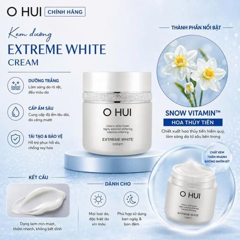 [Flashsale] Kem Dưỡng Trắng Da Ohui Extreme White Cream 50ml