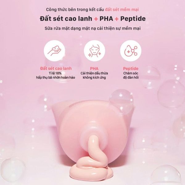 Sữa Rửa Mặt Kiêm Mặt Nạ Đất Sét Thuần Chay Làm Sạch, Tẩy Tế Bào Da Chết, Se Khít Lỗ Chân Lông Belif  Pore Firming Vegan Pack Cleanser 150ml