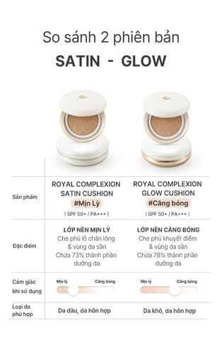 Phấn Nước Lớp Nền Mịn Lì The Whoo Royal Complexion Satin Cushion