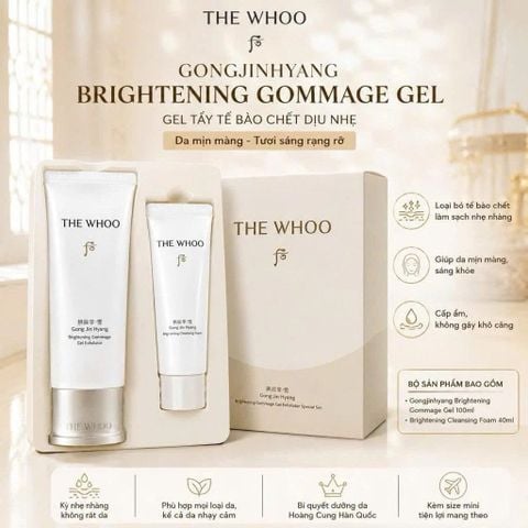 Bộ Tẩy Da Chết Dưỡng Trắng Whoo Gongjinhyang Seol - Brightening Peeling Gel Special Set