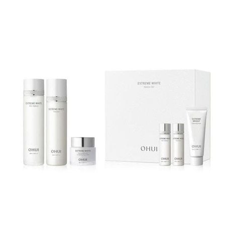 Bộ Dưỡng Trắng Da Mờ Thâm Nám OHUI Extreme White Set 3pcs Special Set