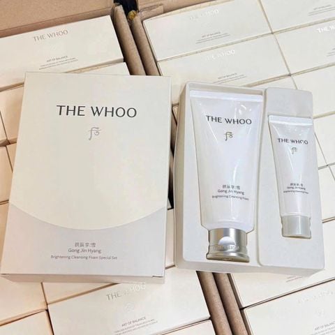 Sữa Rửa Mặt Dưỡng Trắng The Whoo Gongjinhyang Seol Brightening Cleansing Foam 180ml + 40ml
