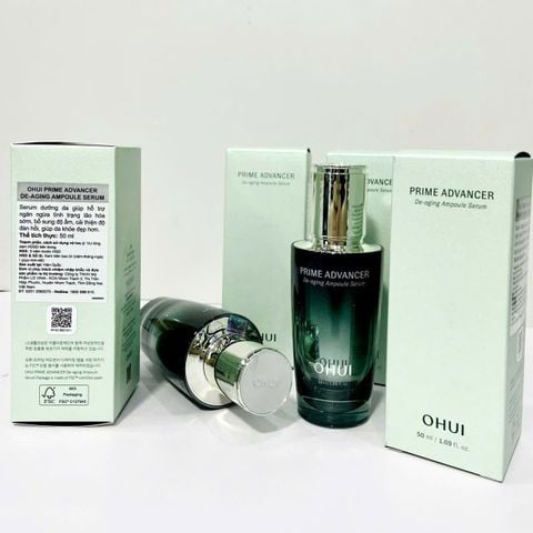 Tinh Chất Ngăn Ngừa Lão Hóa Ohui Xanh Prime Advancer De Aging Ampoule Serum 50ml + 20ml