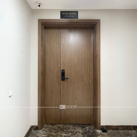 CỬA CÁCH ÂM MDF CHỐNG ẨM PHỦ VENEER SƠN PU HOÀN THIỆN