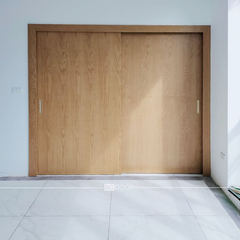 CỬA LÙA 2 CÁNH HDF VENEER