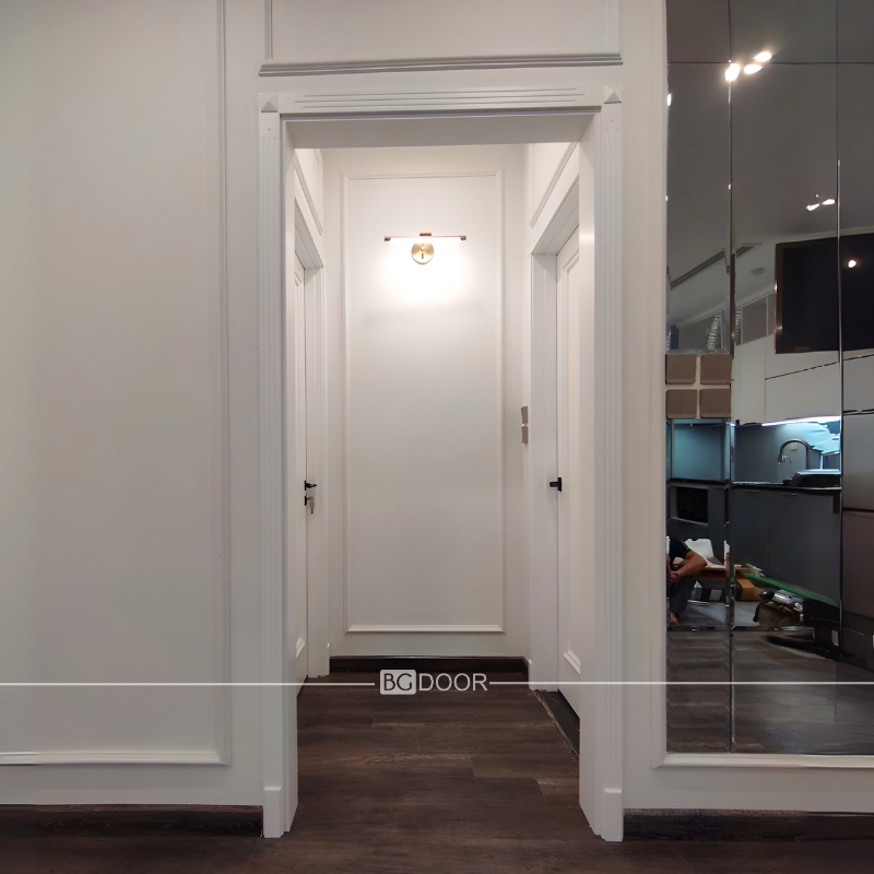 CỬA GỖ PLYWOOD SƠN INCHEM PHONG CÁCH TÂN CỔ ĐIỂN