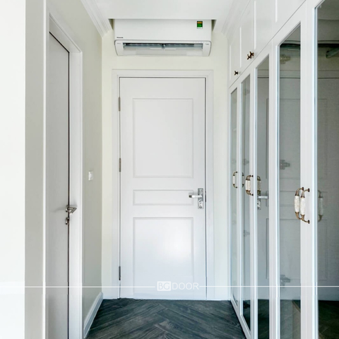 CỬA MDF SƠN BỆT 3 PANO PHÀO NỔI PHONG CÁCH TÂN CỔ ĐIỂN