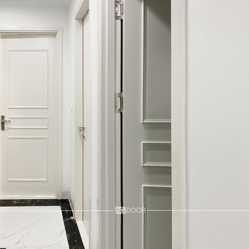 CỬA MDF SƠN BỆT 3 PANO PHÀO NỔI PHONG CÁCH TÂN CỔ ĐIỂN