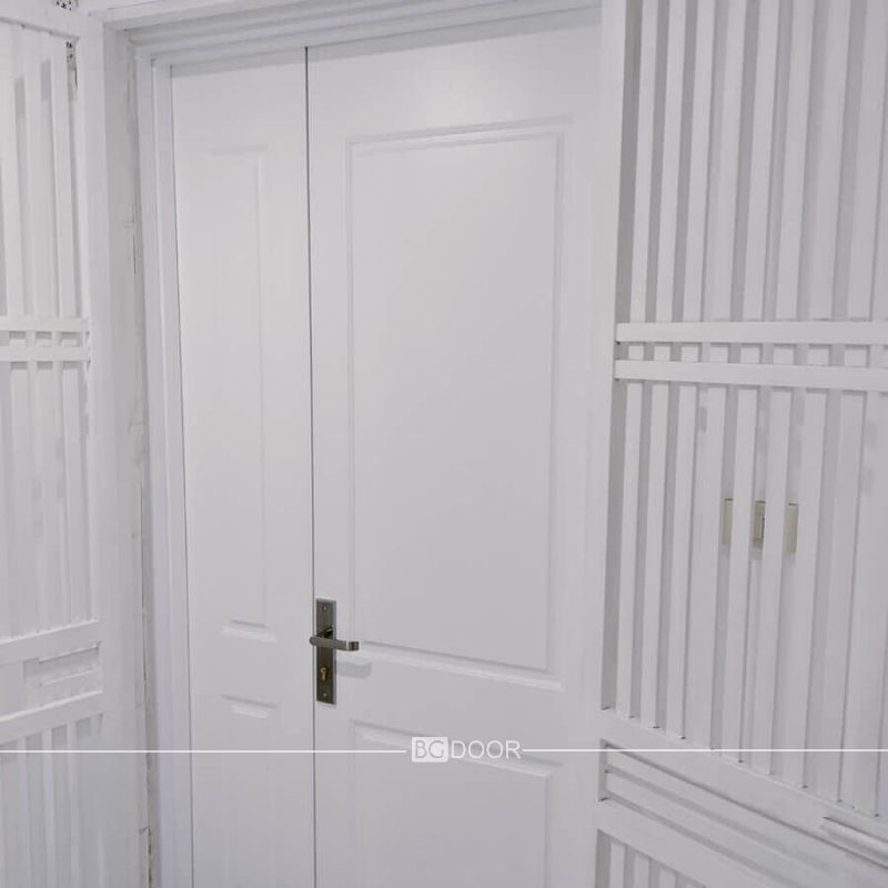 Cửa 2 cánh MDF huỳnh âm sơn bệt phong cách tân cổ điển