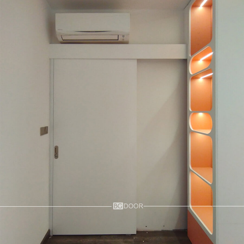 Cửa lùa MDF sơn Inchem phong cách tân cổ điển