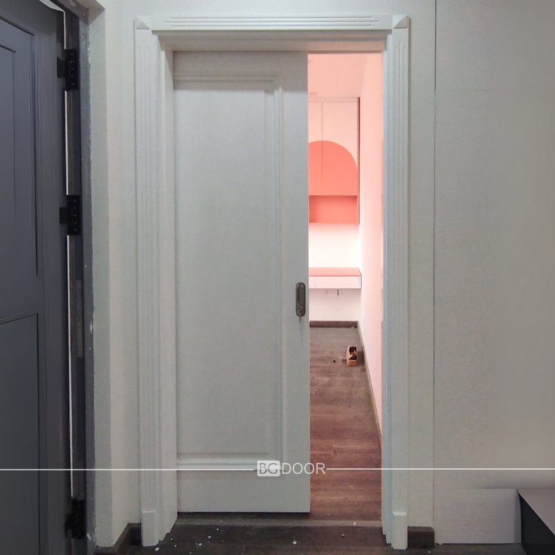 Cửa lùa MDF sơn Inchem phong cách tân cổ điển