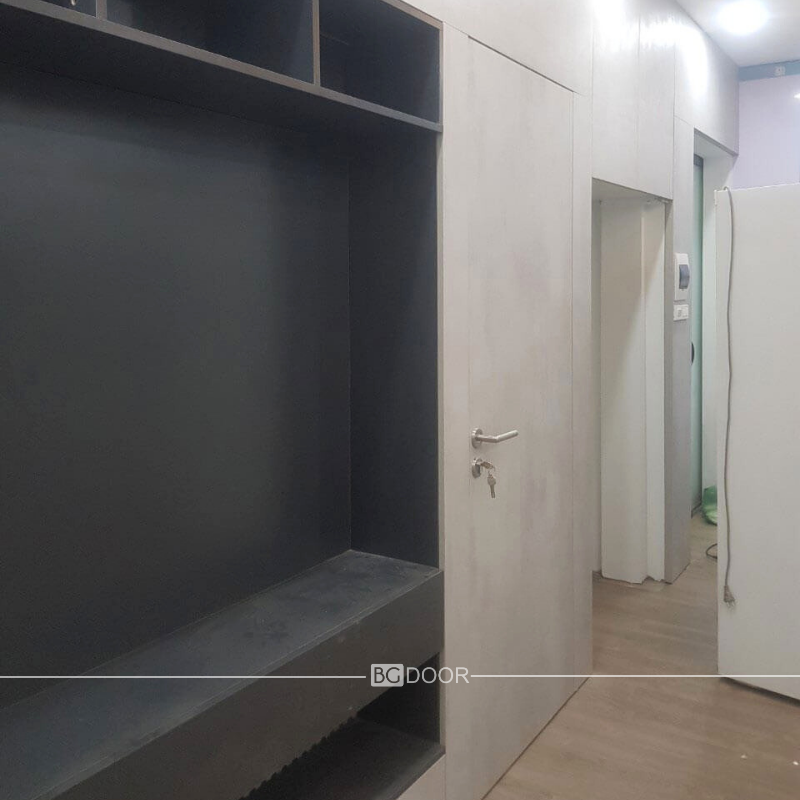 Cửa âm vách giấu khuôn Laminate LK4430A vân bê tông