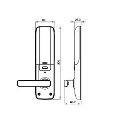 Khóa điện tử Hafele EL7800 PLUS (Không bao gồm Pin)