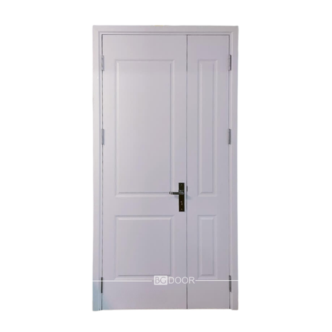 Cửa 2 cánh MDF huỳnh âm sơn bệt phong cách tân cổ điển