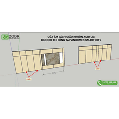 CỬA ÂM VÁCH GIẤU KHUÔN ACRYLIC