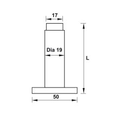 CHẶN CỬA GẮN TƯỜNG 100MM HAFELE