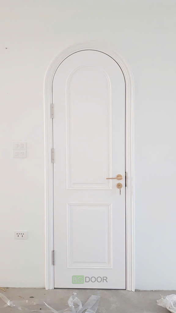 Cửa vòm MDF sơn Inchem huỳnh phào tân cổ