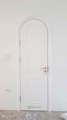 Cửa vòm MDF sơn Inchem huỳnh phào tân cổ