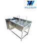  Chậu Rửa Inox Công Nghiệp 2 Hộc Kèm Tủ & Bàn Thao Tác 
