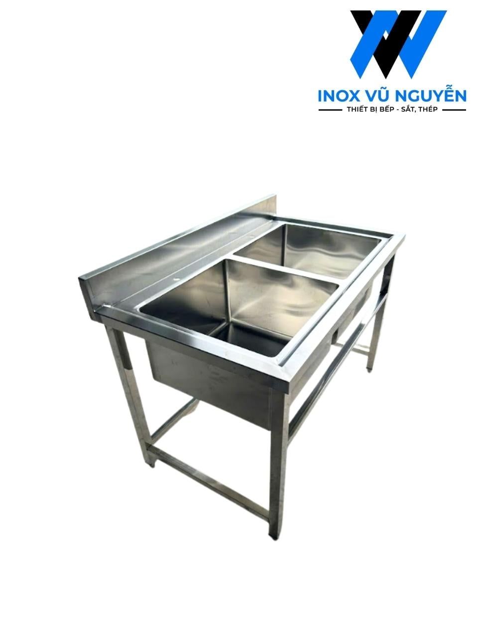  Chậu Rửa Inox Công Nghiệp 2 Hố – Chuyên Dụng Rửa Thực Phẩm & Chén Bát Hiệu Quả 