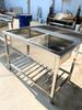  Chậu Rửa Inox Công Nghiệp 2 Hộc Kèm Giá Dưới 