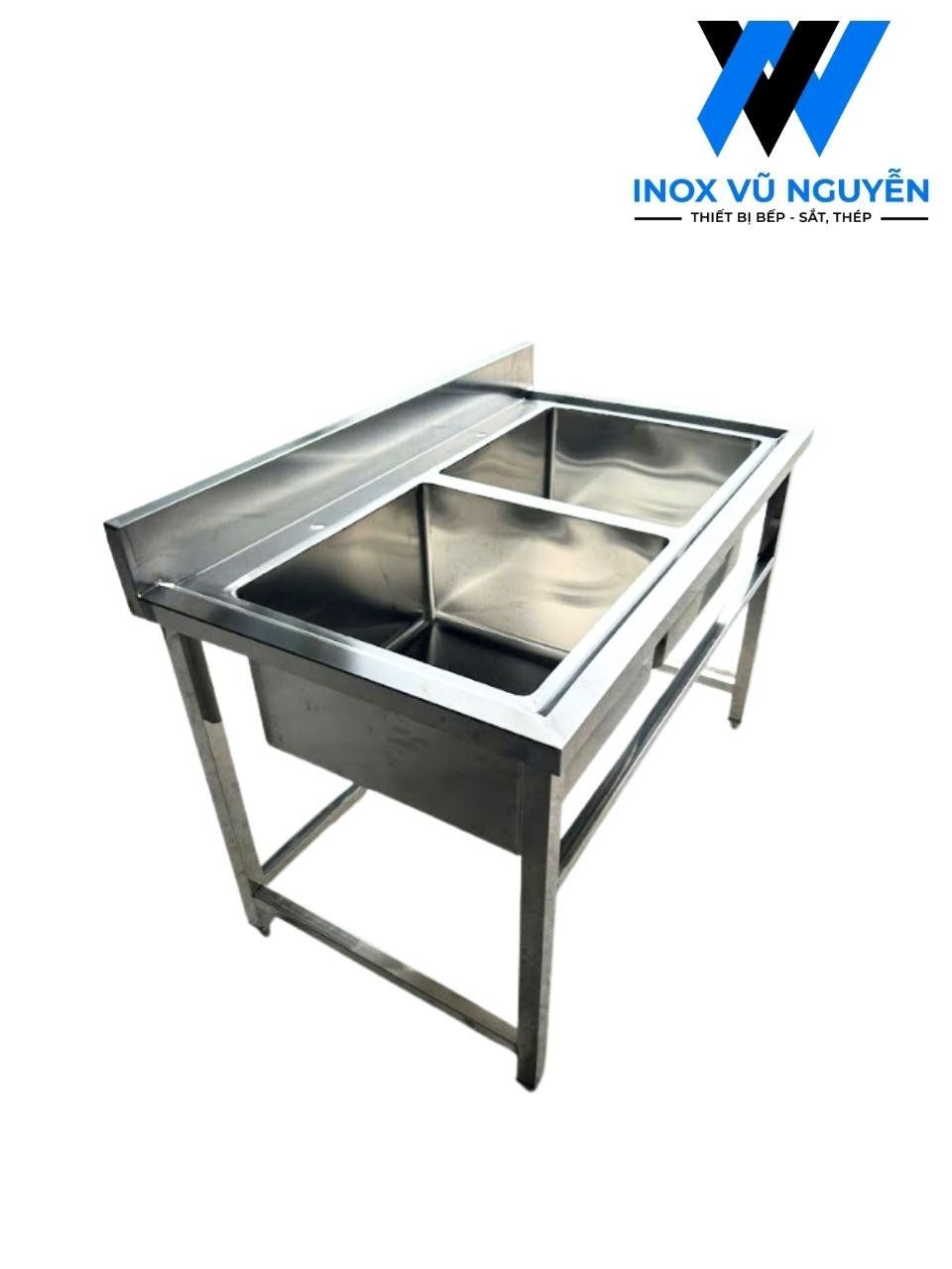  Chậu Rửa Inox Công Nghiệp 2 Hố – Chuyên Dụng Rửa Thực Phẩm & Chén Bát Hiệu Quả 