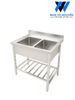  Chậu Rửa Inox Công Nghiệp 2 Hộc Kèm Giá Dưới 