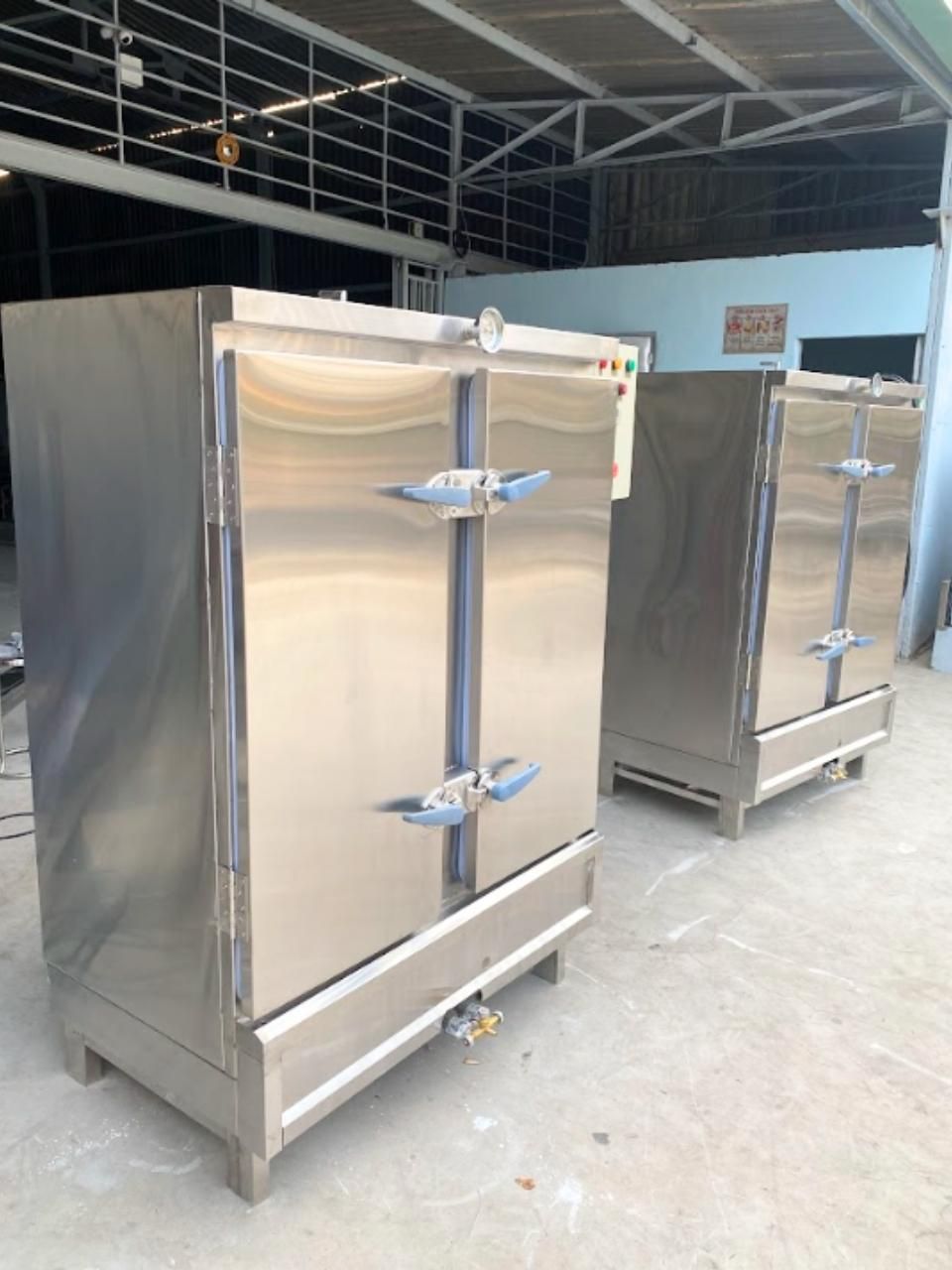  Tủ Cơm Công Nghiệp 24 Khay Dùng Điện & Gas - Inox 304 Cao Cấp, Nấu Hấp Đa Năng 