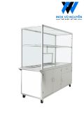  Tủ bán hàng inox kèm quầy giữ lạnh & topping giá xưởng 