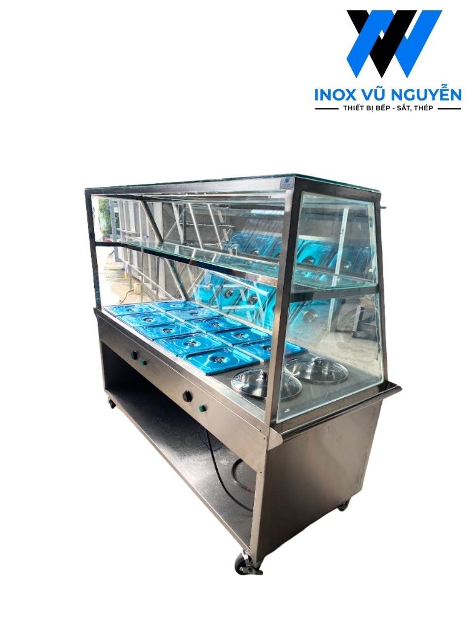  Xe bán hàng inox có giữ nóng bằng điện | Giá xưởng 