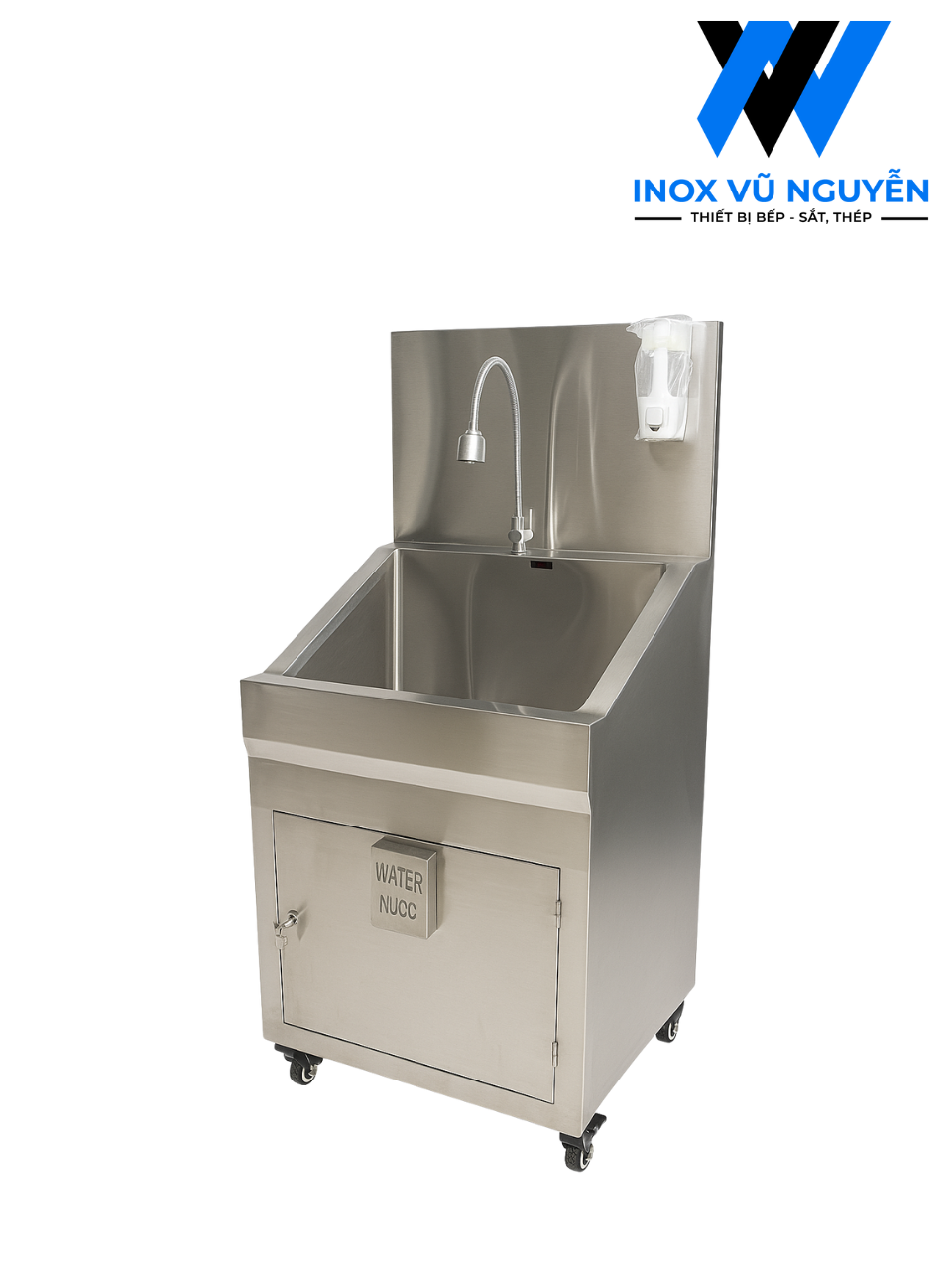  Chậu Rửa Tay Inox 304 Tích Hợp Lọc RO, UV, Cảm Ứng, Gối Nhấn Chân 