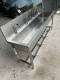  Chậu Rửa Tay Inox Công Nghiệp 4 Vòi 