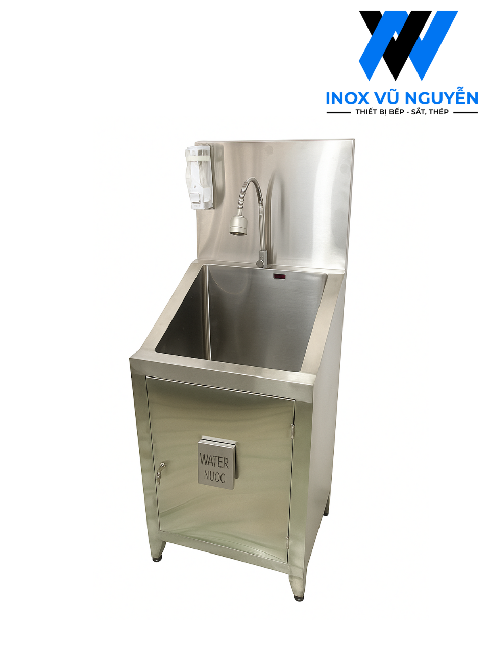  Chậu Rửa Tay Inox Cao Cấp Tích Hợp Lọc Nước Thô, Tiệt Trùng UV, Cảm Ứng, Gối Nhấn Điện - Mẫu 1 
