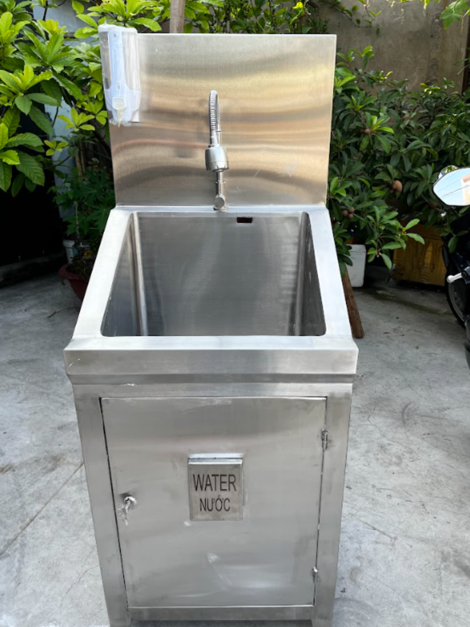  Chậu Rửa Tay Inox Cao Cấp Tích Hợp Lọc Nước Thô, Tiệt Trùng UV, Cảm Ứng, Gối Nhấn Điện - Mẫu 2 