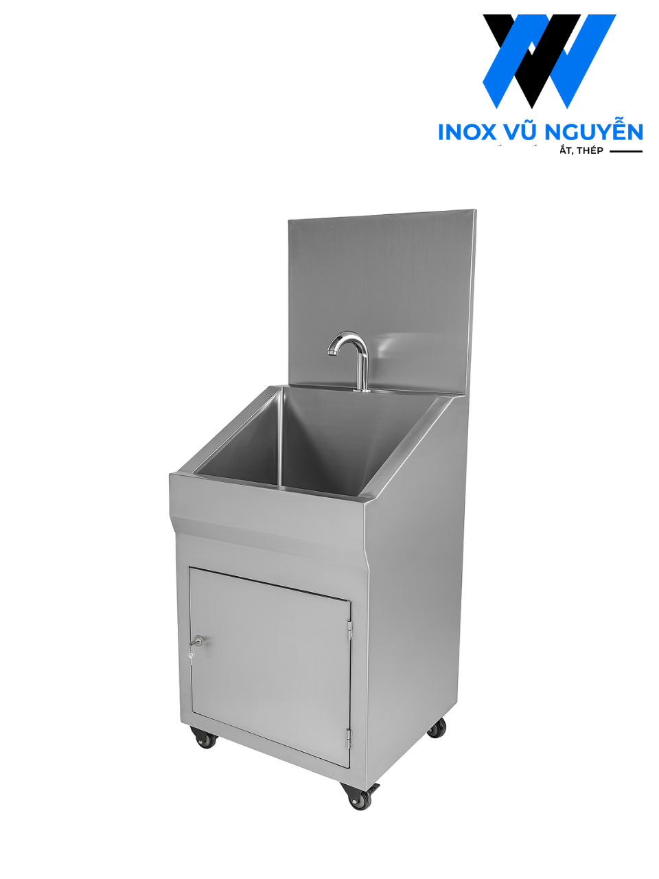  Bồn Rửa Tay Inox 304 Vô Trùng | Tích Hợp Lọc RO, Diệt Khuẩn UV, Vòi Cảm Ứng 