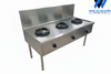  Bếp Khè Công Nghiệp 3 Họng Inox Kiềng Gang 